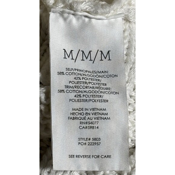 Cabi Women’s Size Medium Fringe Fiesta Poncho Sweater In Cream #5803 - Picture 7 of 8